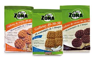 EnerZona Galletas 40-30-30 de avena, coco o cacao